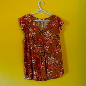 Maternity ruffle sleeve top